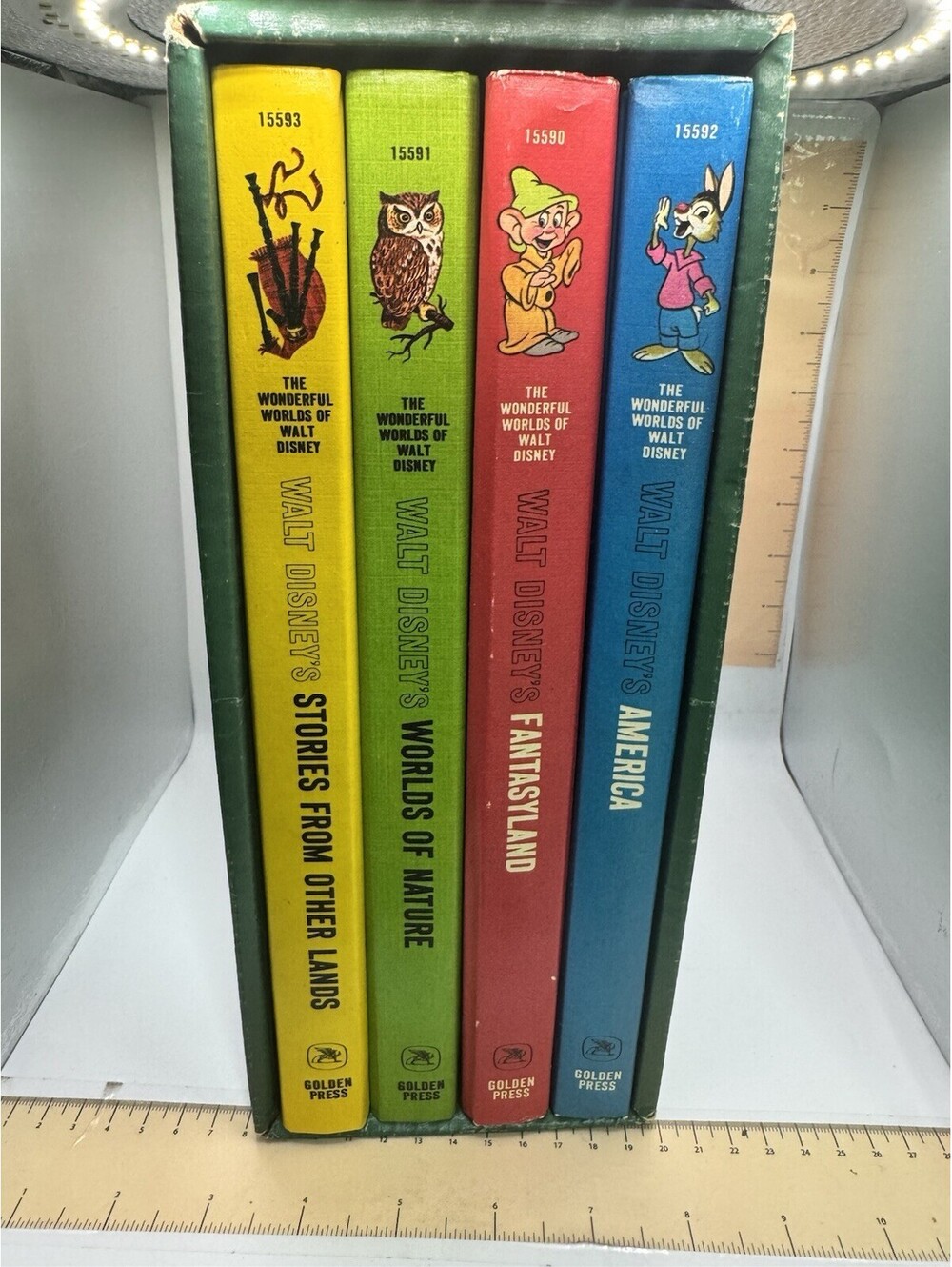 Vintage The Wonderful Worlds of Walt Disney 4 Book Boxed Set Golden Press 1965
